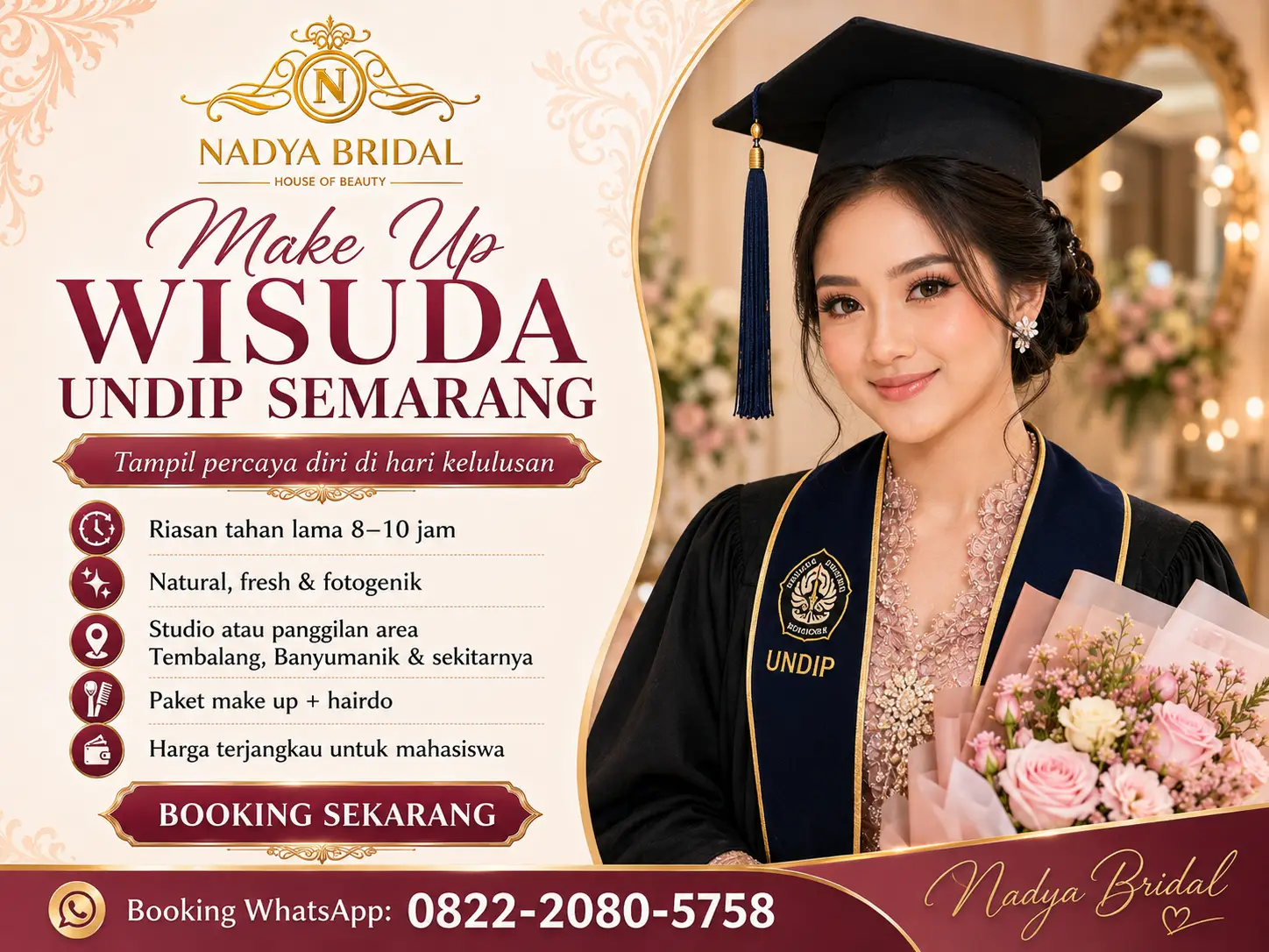 Make Up Wisuda Undip Semarang