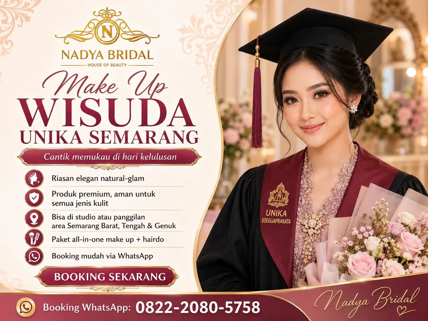 Make Up Wisuda Unika Soegijapranata Semarang