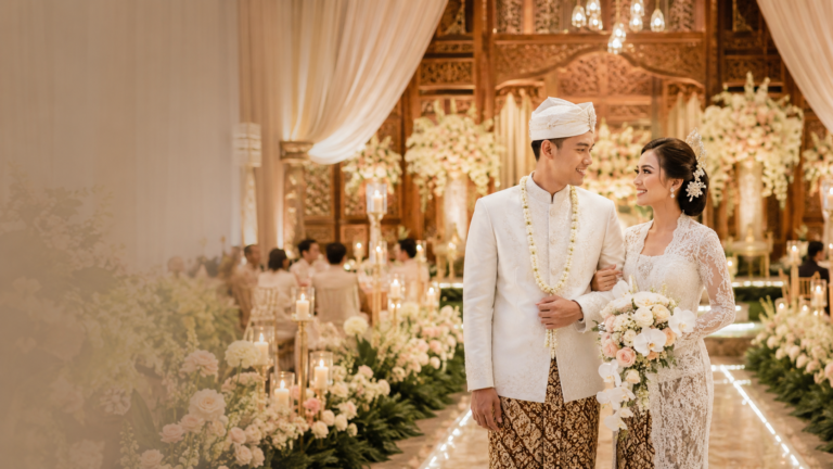 Wedding organizer Semarang Nadya Bridal dengan konsep pernikahan Jawa modern yang elegan